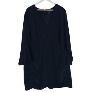 GB x Amanda Uprichard Dress 1X Black Knee Length Long Sleeve A Line Plus Size